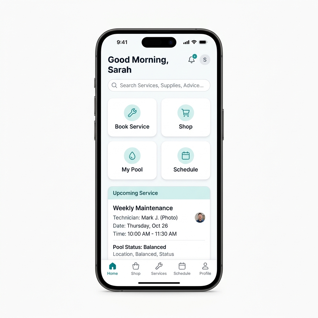 PoolConnex Home Dashboard