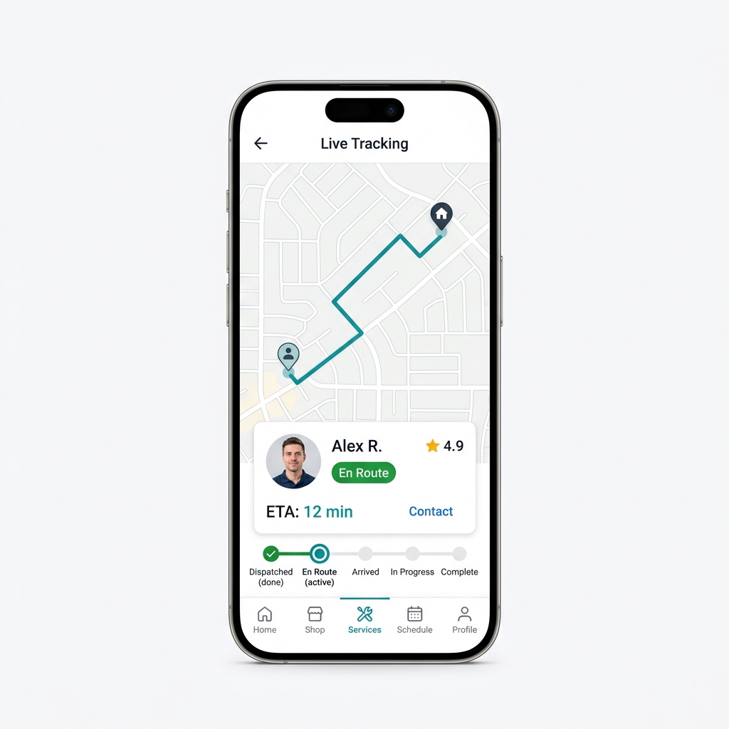 PoolConnex Live Technician Tracking